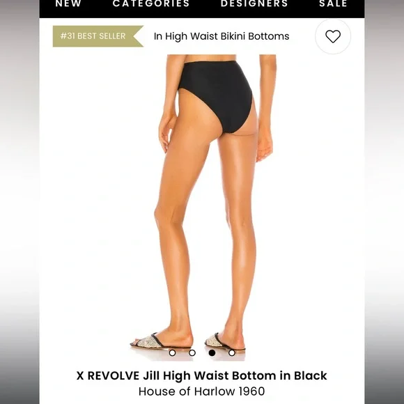 House of Harlow 1960 x REVOLVE Jill Top and High Waist Bottoms Bikini Black - Picture 7 of 9